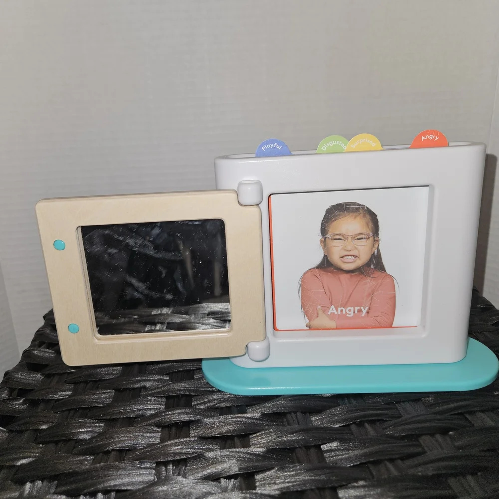 Emotion Learning Toy with Mirror and Colorful Tabs